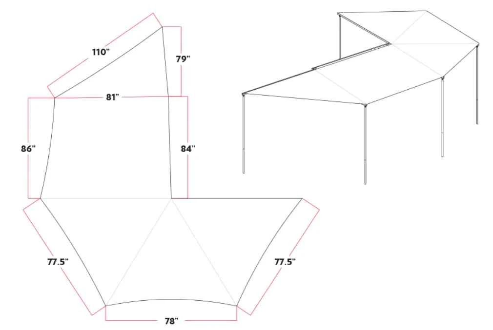 Body Armor Sky Ridge 270XL Awning With Mounting Brackets - Image 4