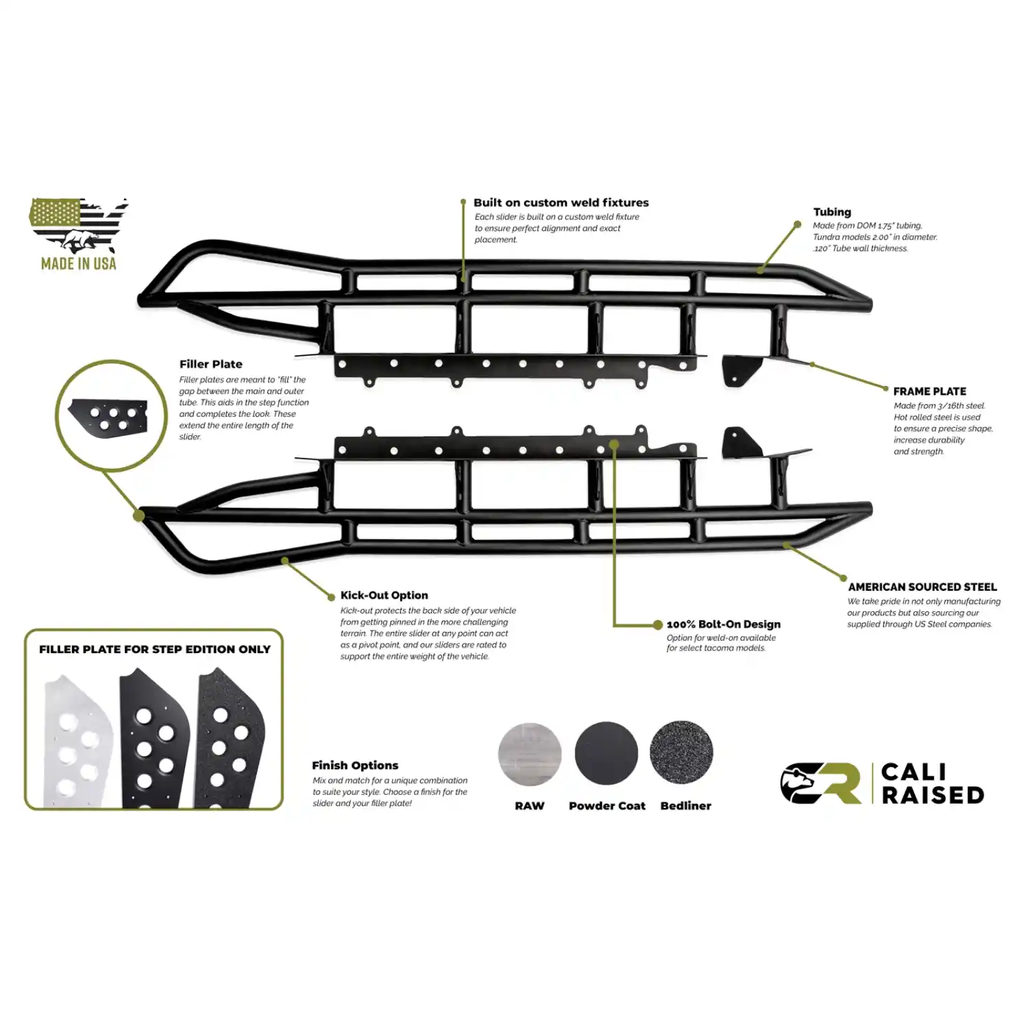 Cali Raised LED Toyota Tacoma (2024+) Rock Sliders - Image 16