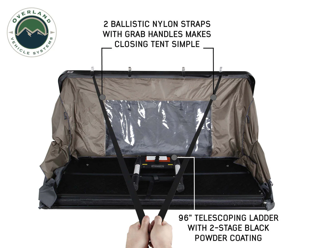 Overland Vehicle Systems Bushveld Hard Shell Roof Top Tent - Image 14