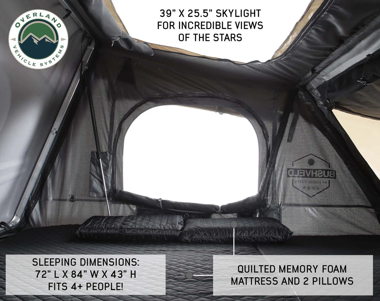 Overland Vehicle Systems Bushveld Hard Shell Roof Top Tent - Image 21