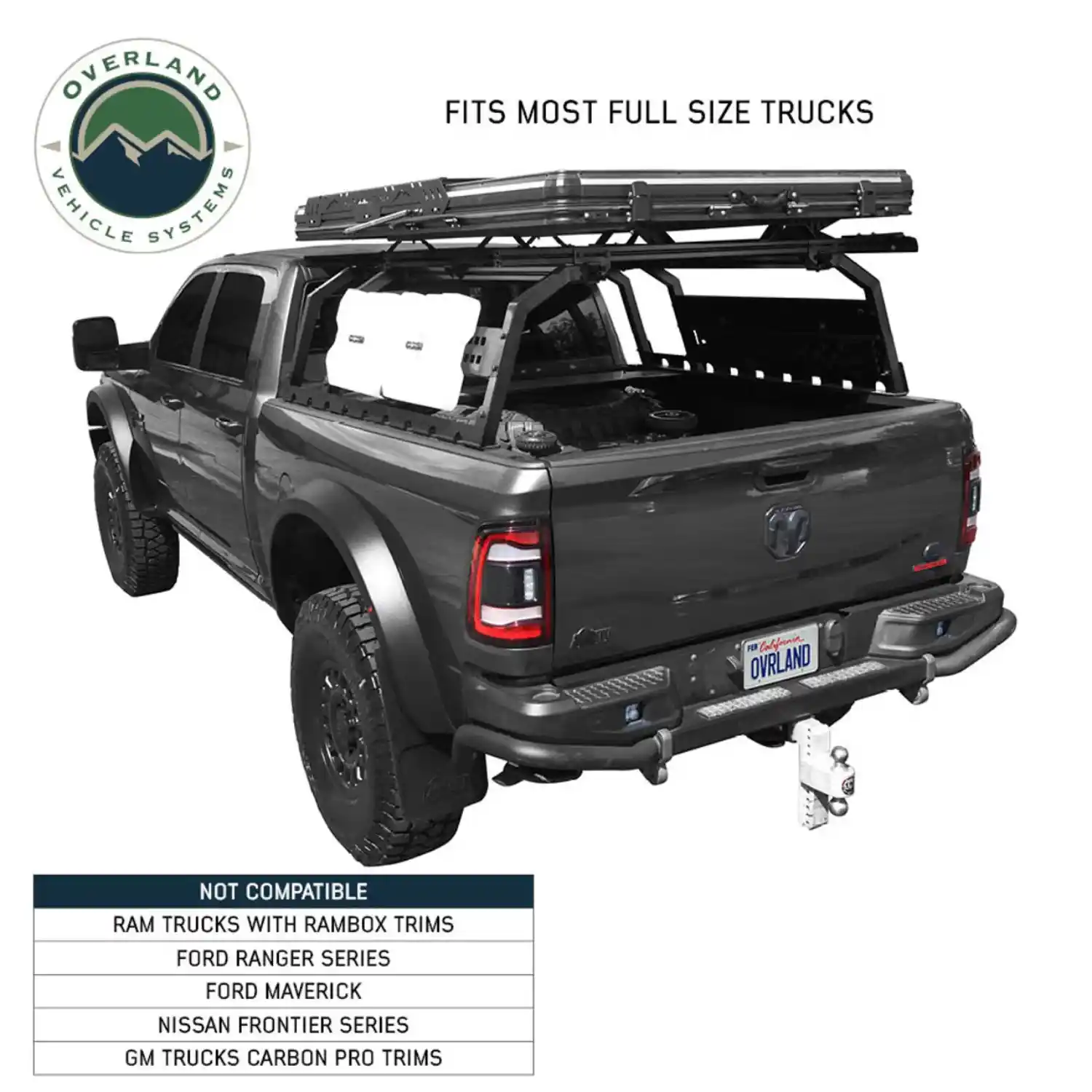 Overland Vehicle Systems Discovery Bed Rack - Mid Size Truck Short Bed - Image 17