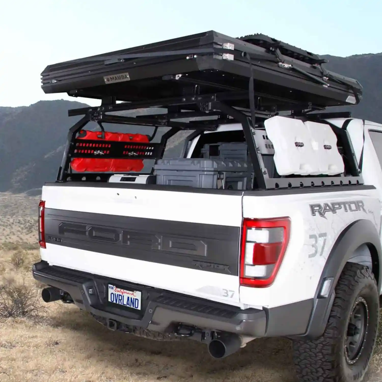 Overland Vehicle Systems Discovery Bed Rack - Mid Size Truck Short Bed - Image 27