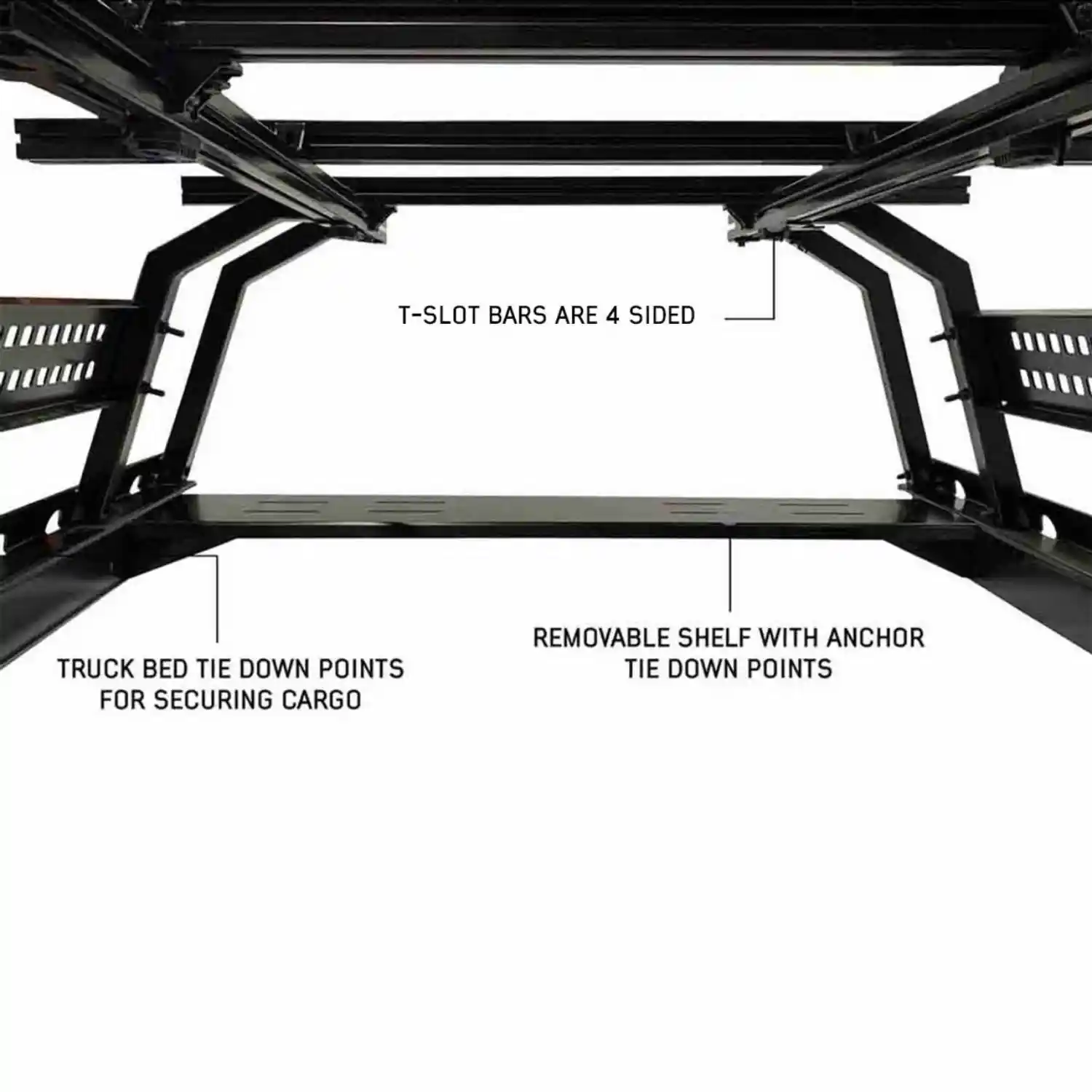 Overland Vehicle Systems Discovery Bed Rack - Mid Size Truck Short Bed - Image 29