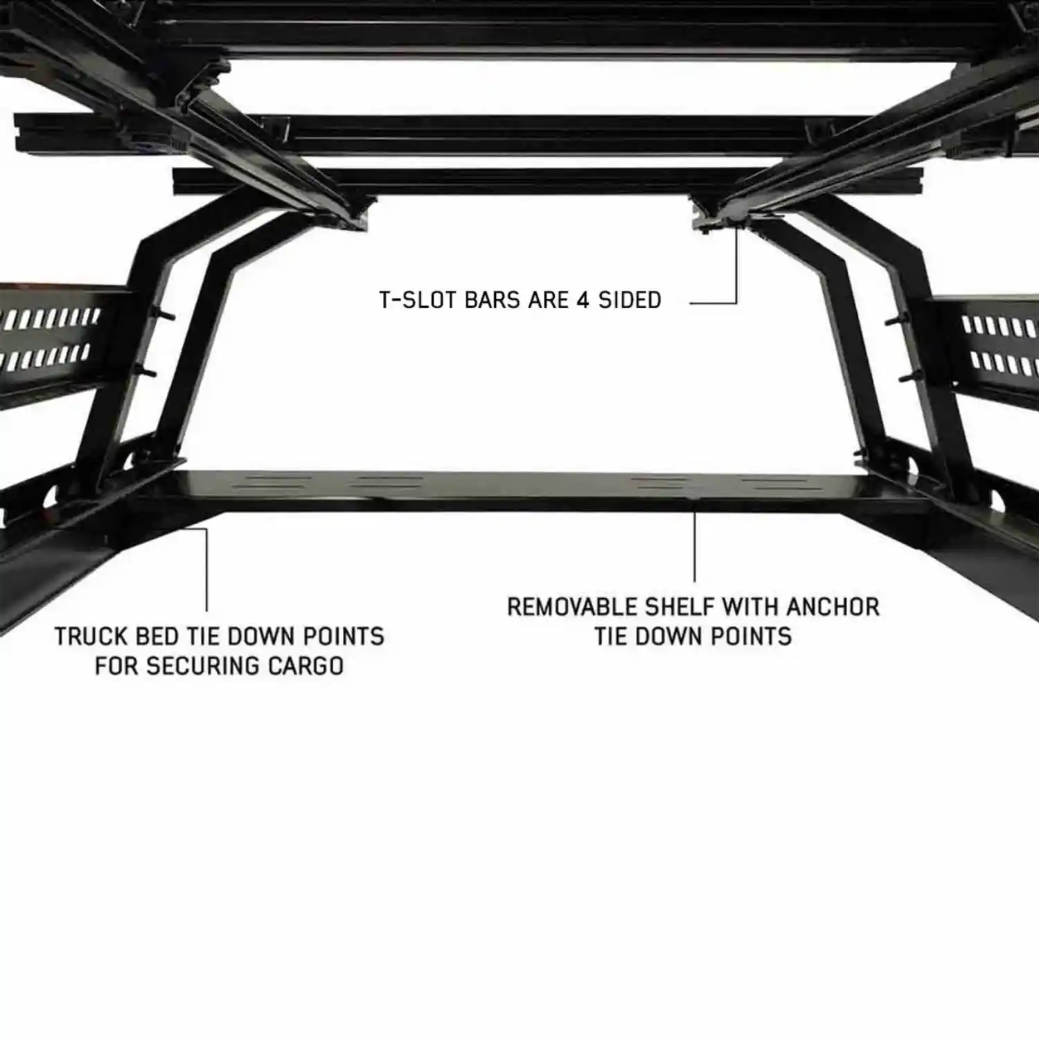 Overland Vehicle Systems Discovery Bed Rack - Mid Size Truck Short Bed - Image 4