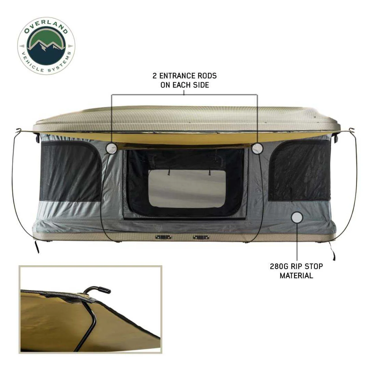 Overland Vehicle Systems HD Bundu Hard Shell Pop Up Roof Top Tent - Image 5