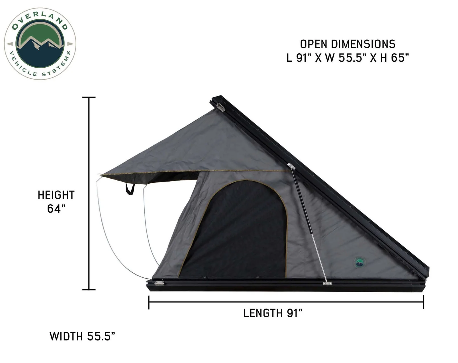 Overland Vehicle Systems Mamba 3 Clam Shell Roof Top Tent - Image 15