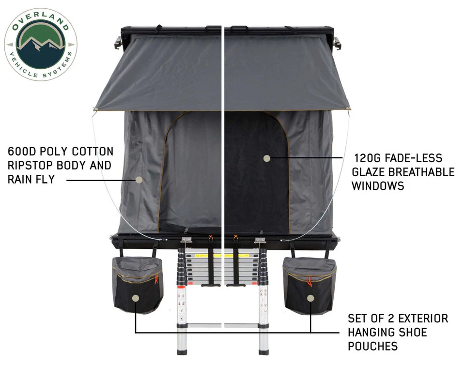 Overland Vehicle Systems Mamba 3 Clam Shell Roof Top Tent - Image 3