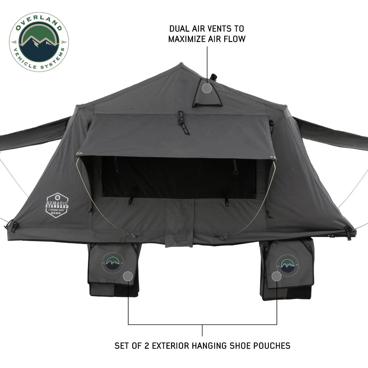 Overland Vehicle Systems Nomadic 2 Standard Roof Top Tent - Image 5