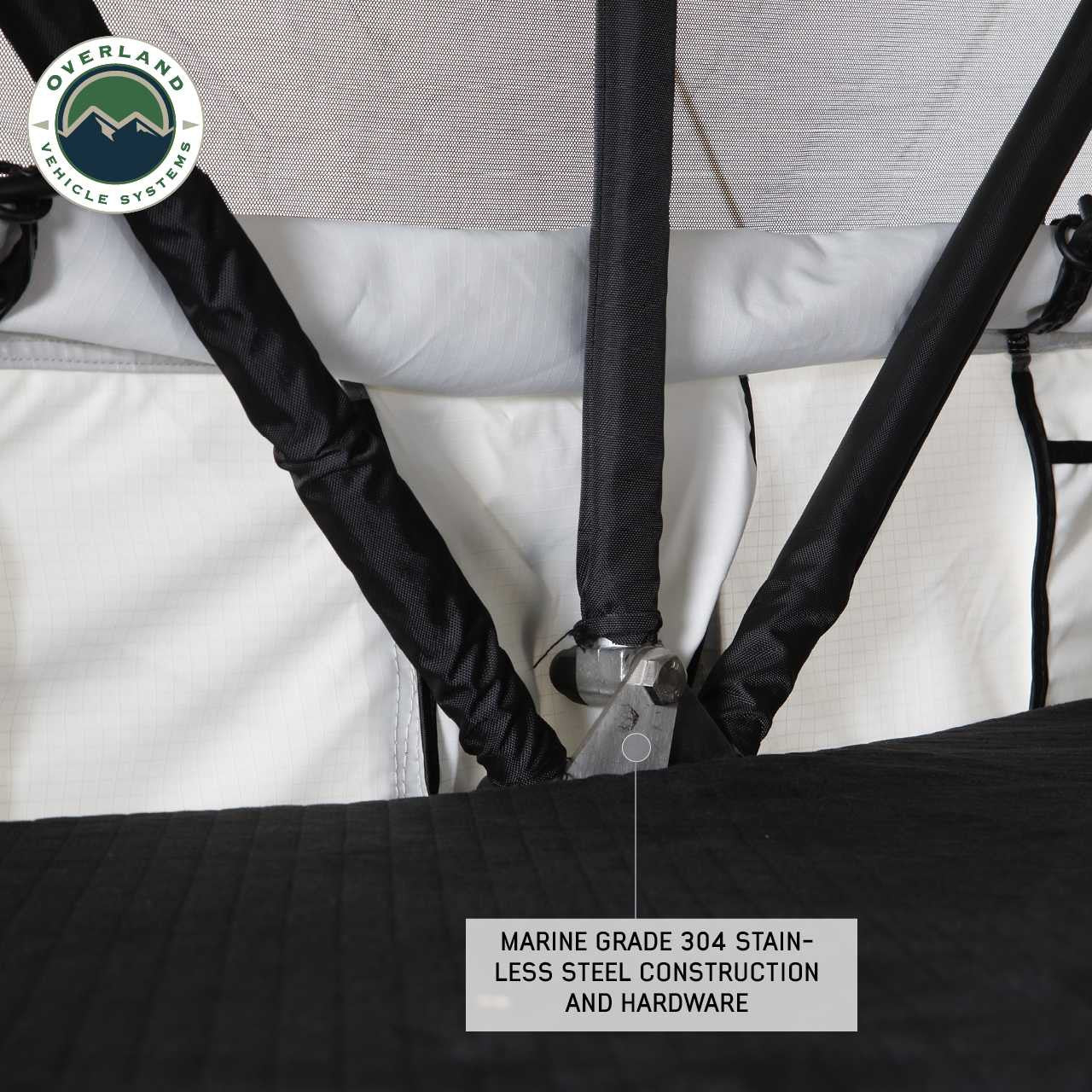 Overland Vehicle Systems Nomadic 3 Arctic White Extended Roof Top Tent - Image 13