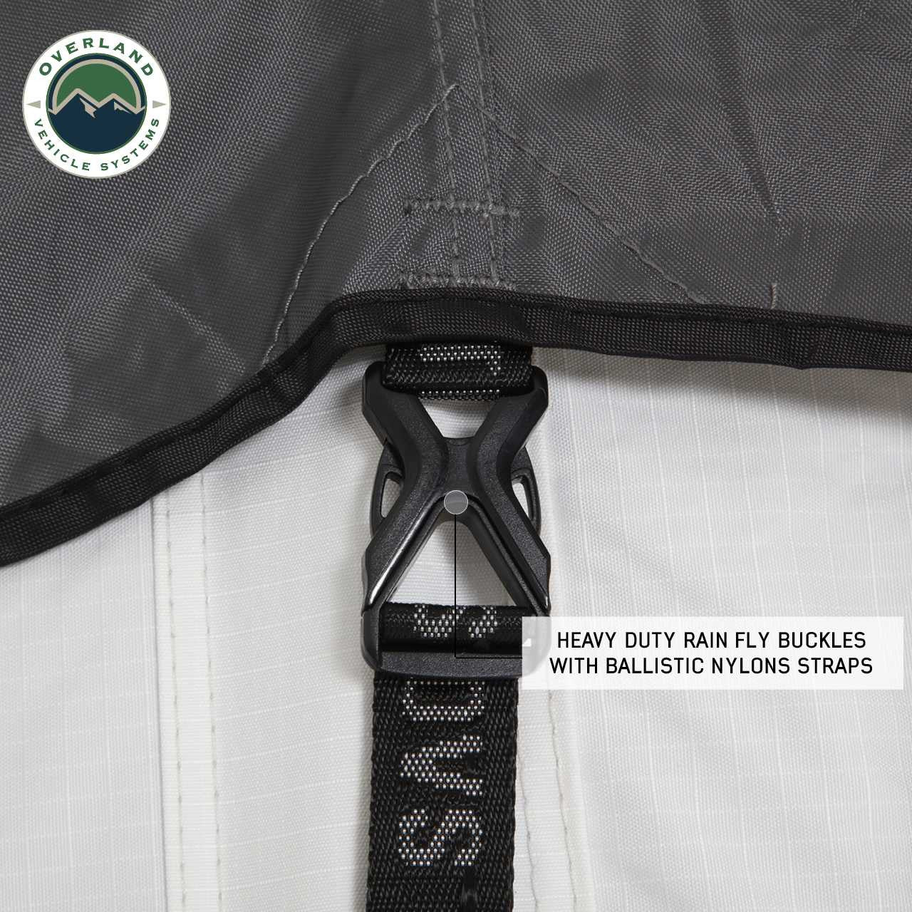 Overland Vehicle Systems Nomadic 3 Arctic White Extended Roof Top Tent - Image 14