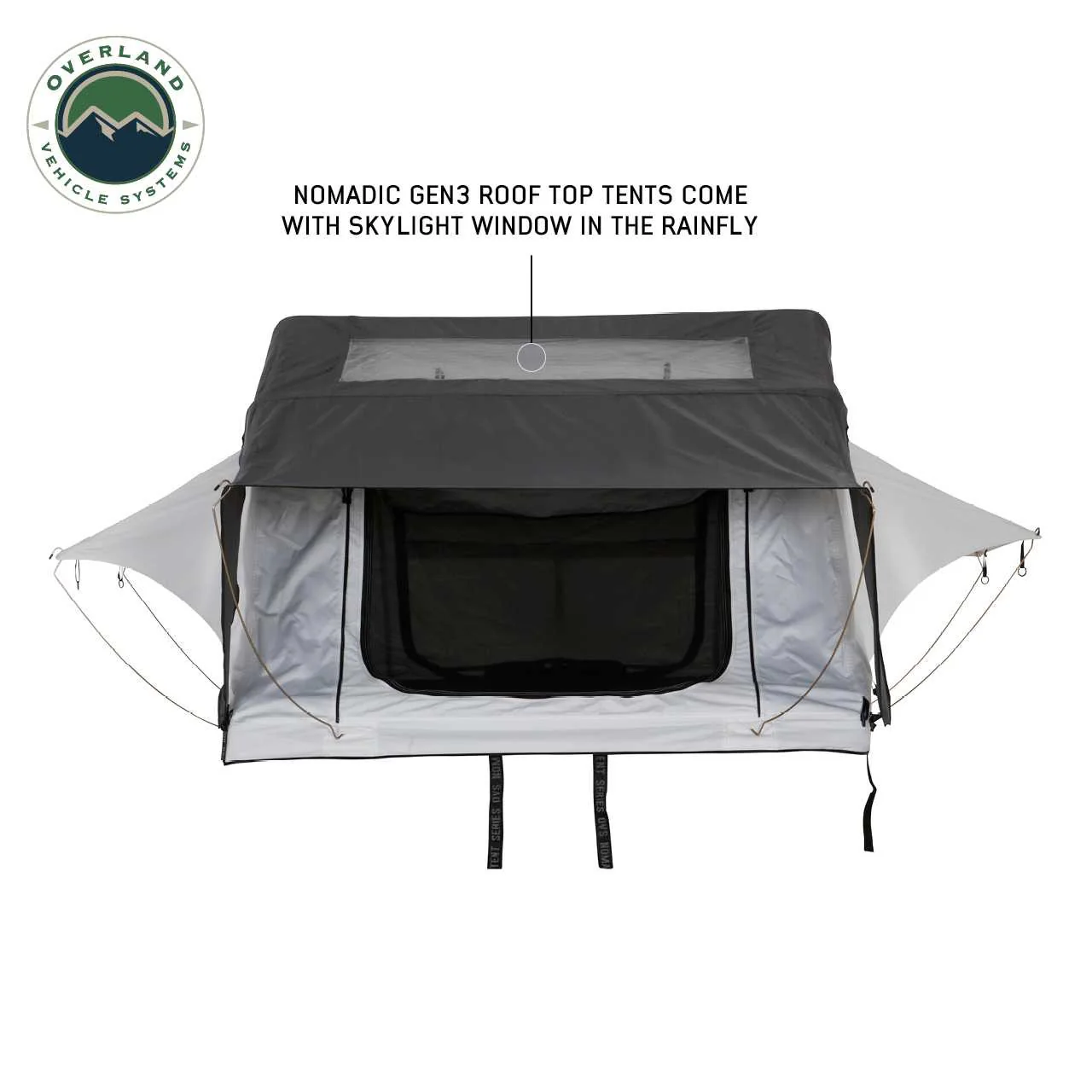 Overland Vehicle Systems Nomadic 3 Arctic White Extended Roof Top Tent - Image 5