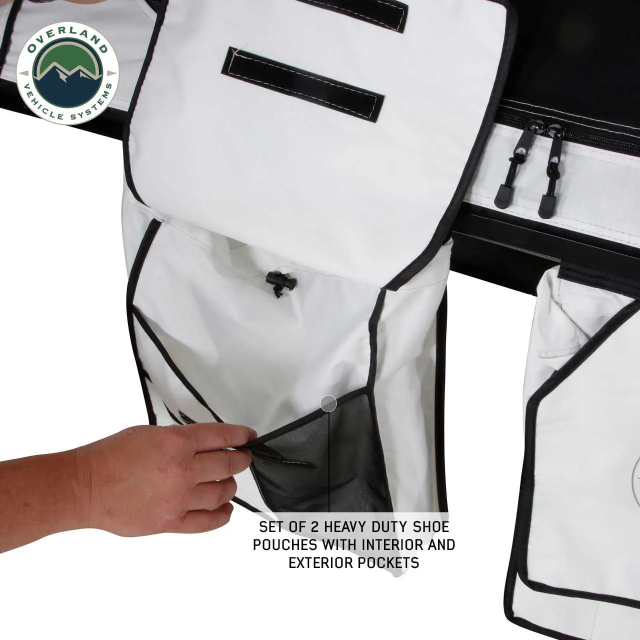 Overland Vehicle Systems Nomadic 3 Arctic White Extended Roof Top Tent - Image 8