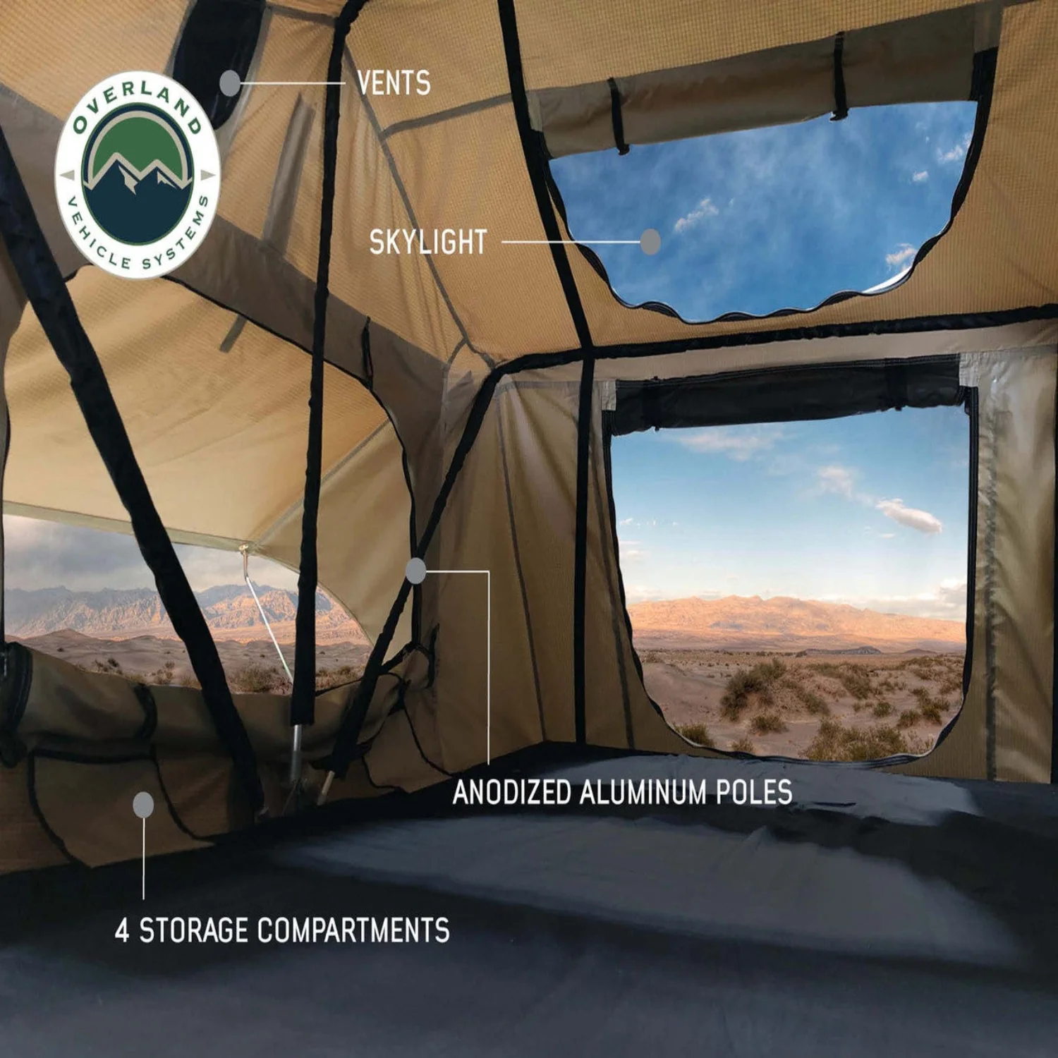 Overland Vehicle Systems TMBK 3 Person Roof Top Tent - Image 5