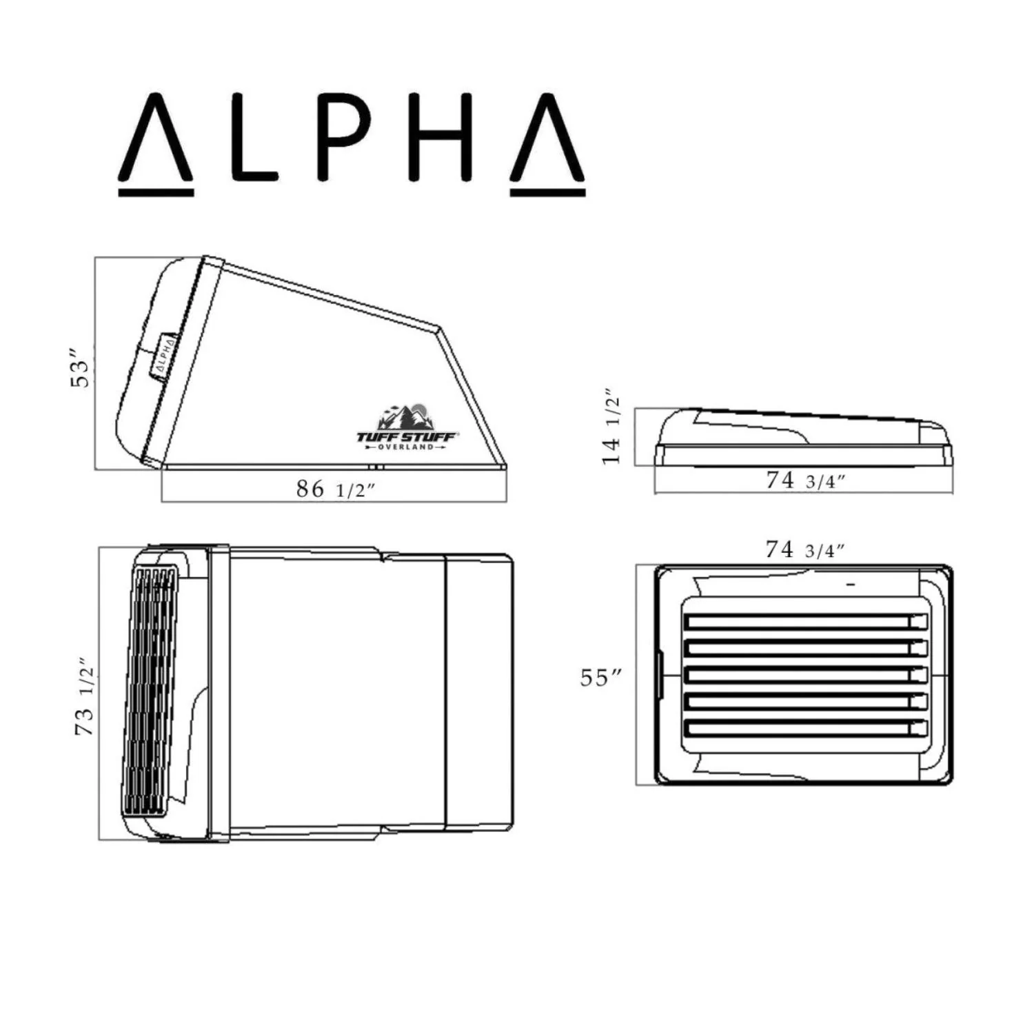 Tuff Stuff Overland Alpha Hardshell Roof Top Tent - Image 20
