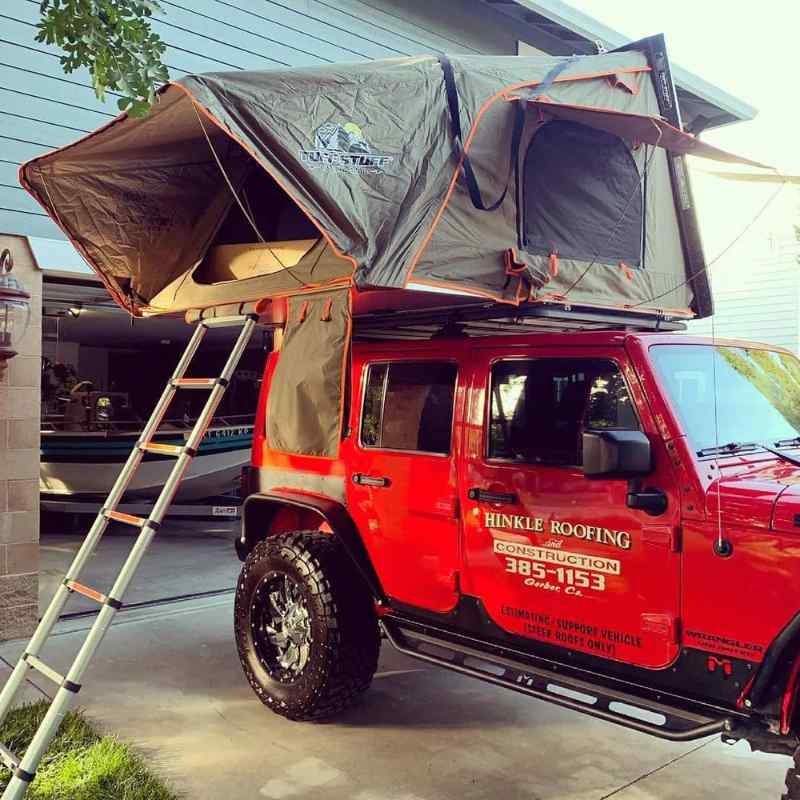 Tuff Stuff® Overland Stealth Black Ops Series Aluminum- 3 Persons Hard Shell Roof Top Tent - Image 8